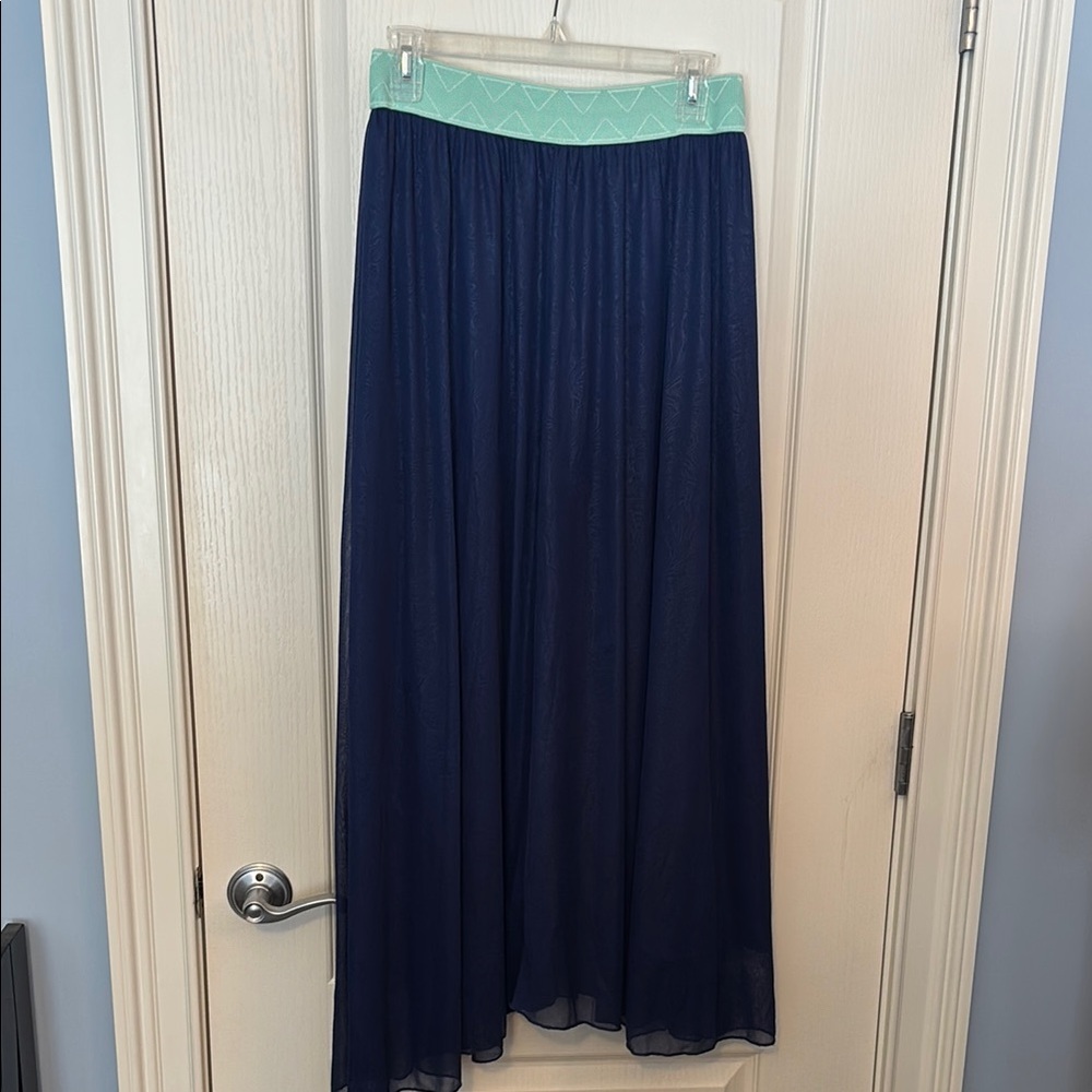 Lularoe, size S, Navy Blue and Mint Green Women's Skirt